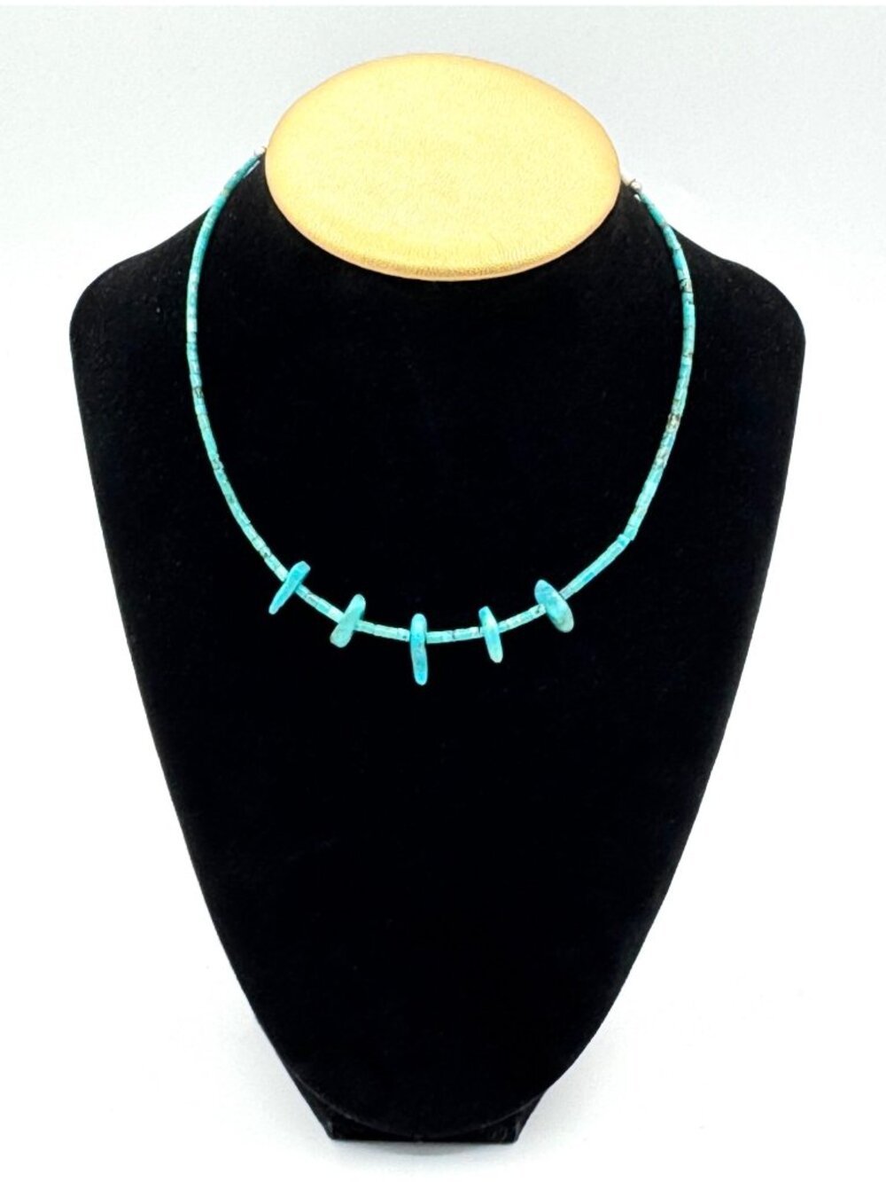 Vintage Turquoise Nugget and Heishi Necklace